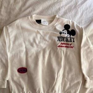 Disney Cream Sweatshirt with Mickey Design